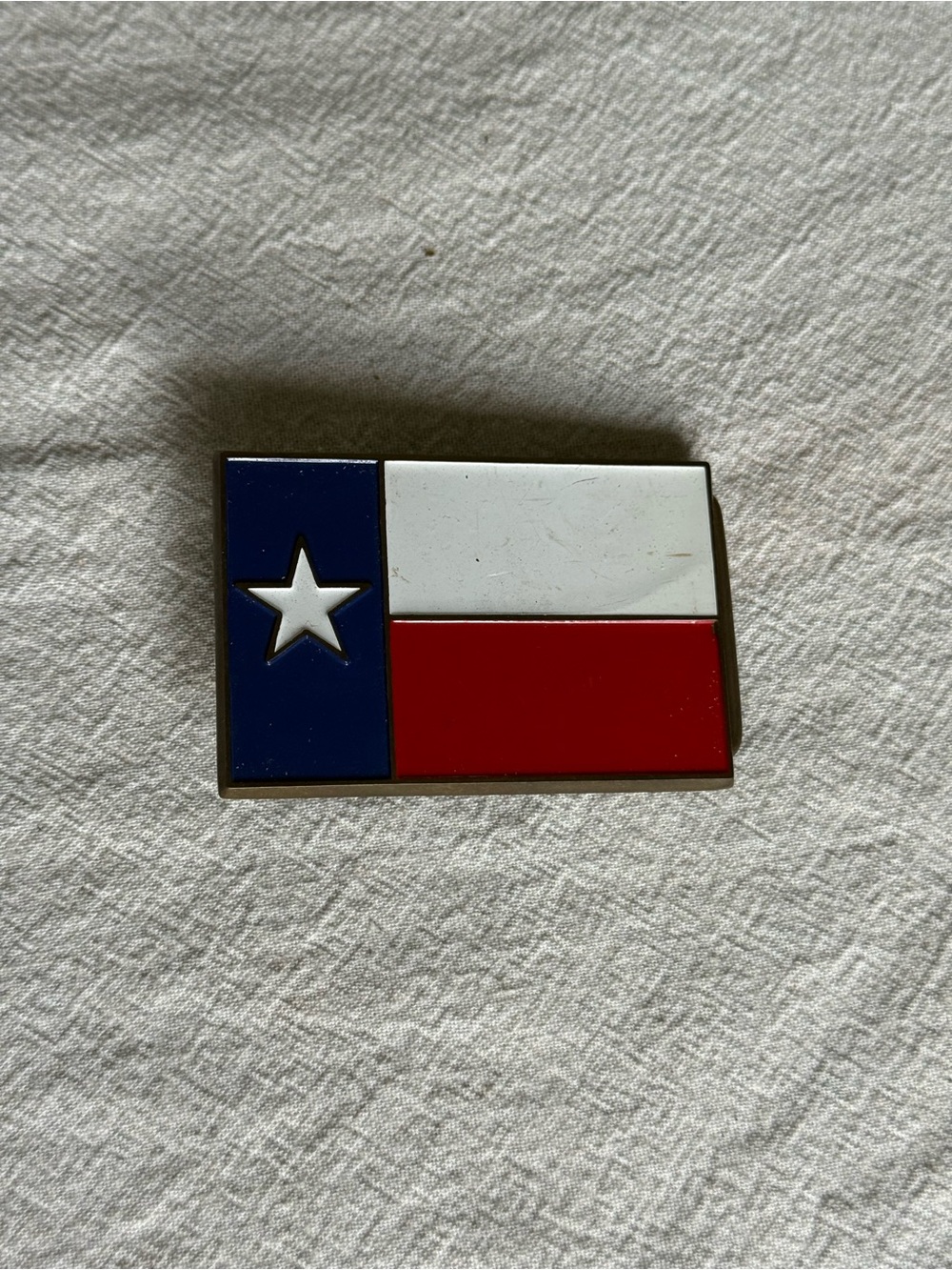 Vintage Limited Edition solid brass Texas flag belt buckle